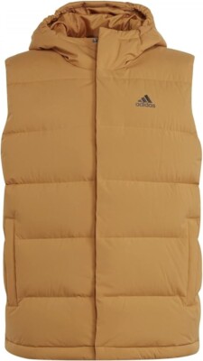 Adidas Herren Funktionsweste, Daunenweste mit Kapuze HG6275 HELIONIC VEST Mesa