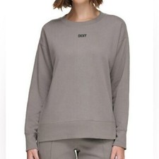 DKNY Ladies Crewneck Fleece Sweatshirt - Small