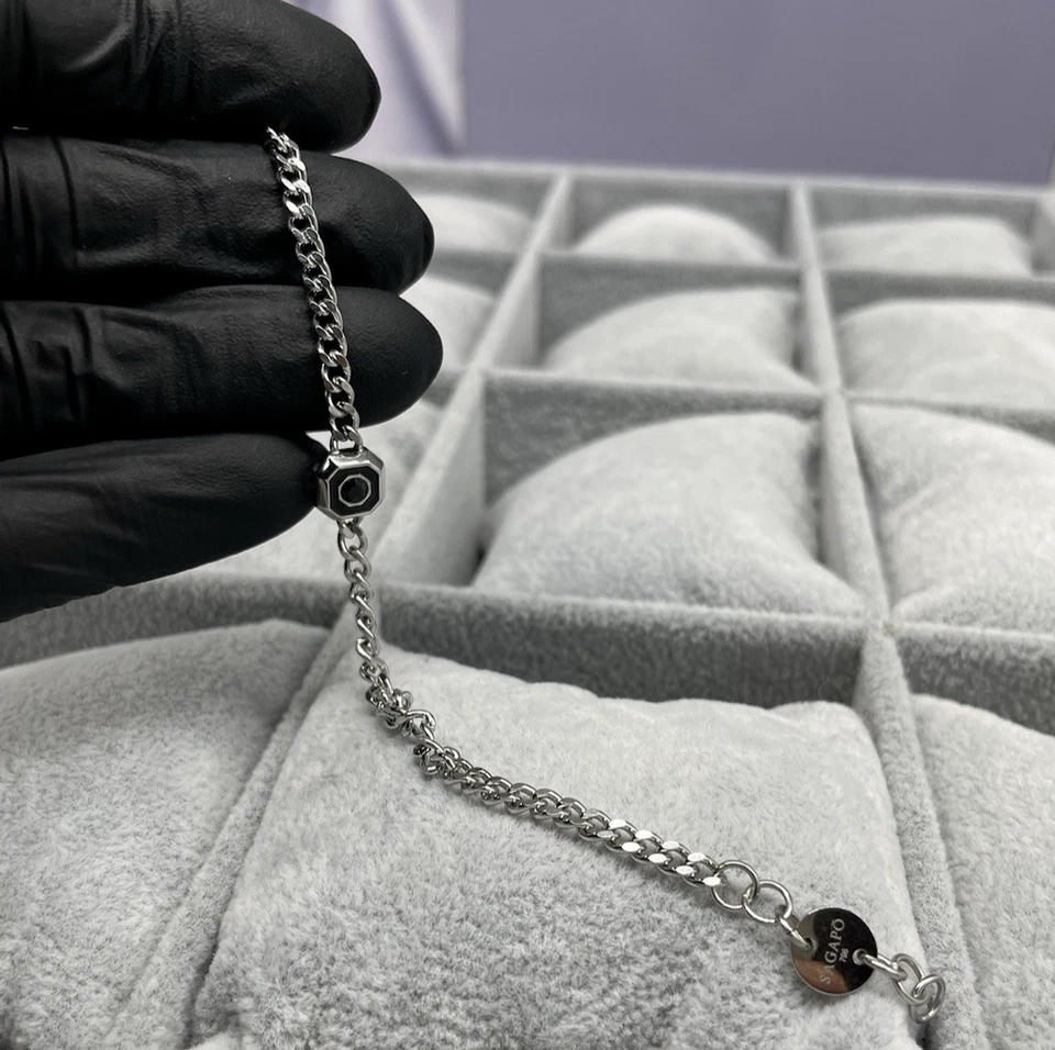 Bracciale Uomo firmato S’Agapõ semplice elegante/ sportivo acciaio inossidabile - Immagine 2 di 4