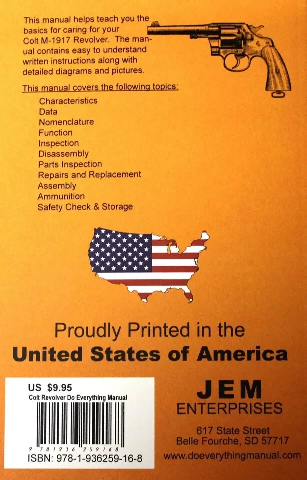 Colt Revolvers M-1917 Do Everything Manual Maintenance Disassembly Care Book NEW - Image 2 of 2