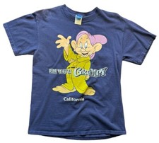 Vintage Disney Snow White Grumpy T-shirt Blue Size Medium California