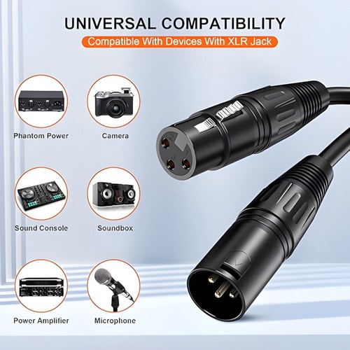 10x DMX Kabel 1-2m 3-Pin XLR Kabel DMX512 Signalkabel für Moving head Par Licht. - Afbeelding 16 van 24