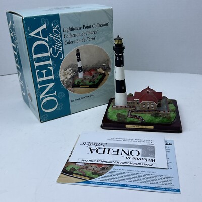 Vintage 1998 Oneida Studios Fire Island Light House NY 6.5'' Hand Painted Scale