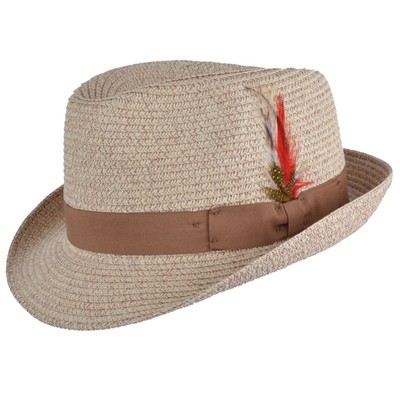 ladies straw trilby hat