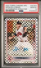 2022 Topps Chrome Update Spencer Strider X-Fractor RC Auto /125 PSA 10 Gem Pop 4