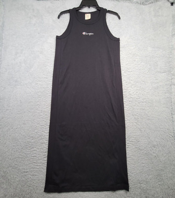 Champion Maxi Tank Dress Womens XS Black Midi Logo Bodycon Stretch | eBay Champion Maxi Tank Dress Womens XS Black Midi Logo Bodycon Stretch | eBay