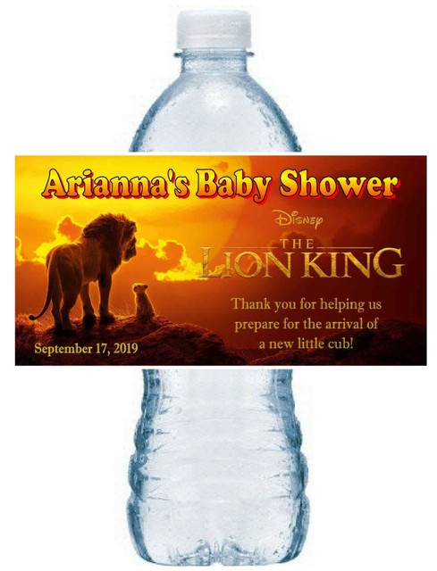 20 Lion King Baby Simba Baby Shower Party Favors Water Bottle