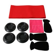 4 Pcs Piano Cleaning Care Kit Piano Cloth Dustproof Cover Piano Caster Cup Set