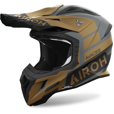 AIRROH AVIATOR ACE 2 SAKE GOLD MATT CROSS ENDURO HELMET SIZE L