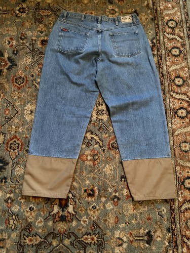 Pantalones de mezclilla vintage de los 90 Columbia ropa de trabajo caza doble rodilla para hombre 38x30 - Imagen 4 de 6