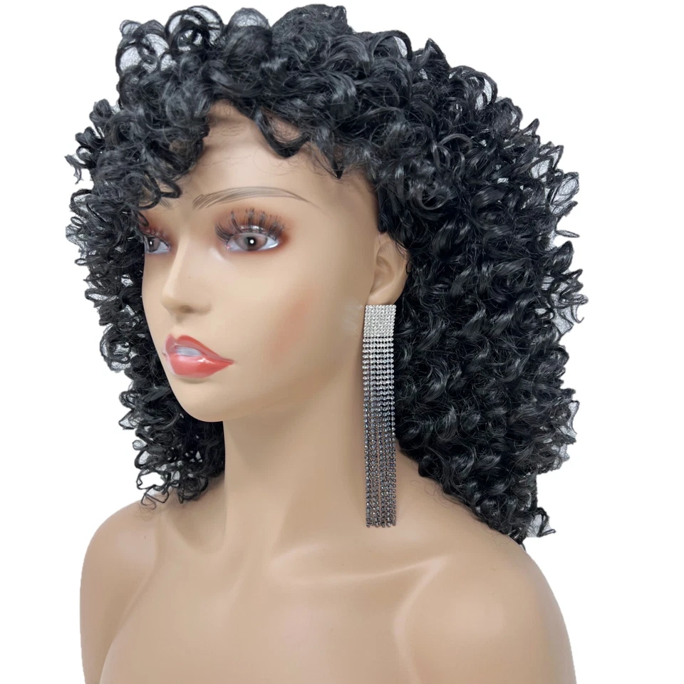 Pendientes Largos De Cristal De Strass En Plata Negra Sfumati 13cm Para Mujer - Imagen 2 de 3