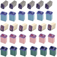 30 Pack Micro Cartridge Fuses Mcase Type Fuse for Cars, Trucks, and SUV