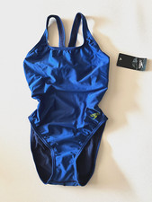 NEW Speedo Blue Women's Size 6/32 Swimsuit One Piece Prolt Super Pro Solid Adult