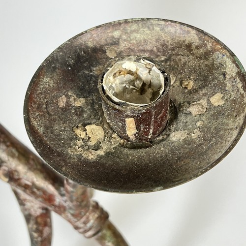 Biomorphe brutalistische Bronze Kandelaber Stativ 2 Arm Halter Skulptur B4 - Bild 20 von 24