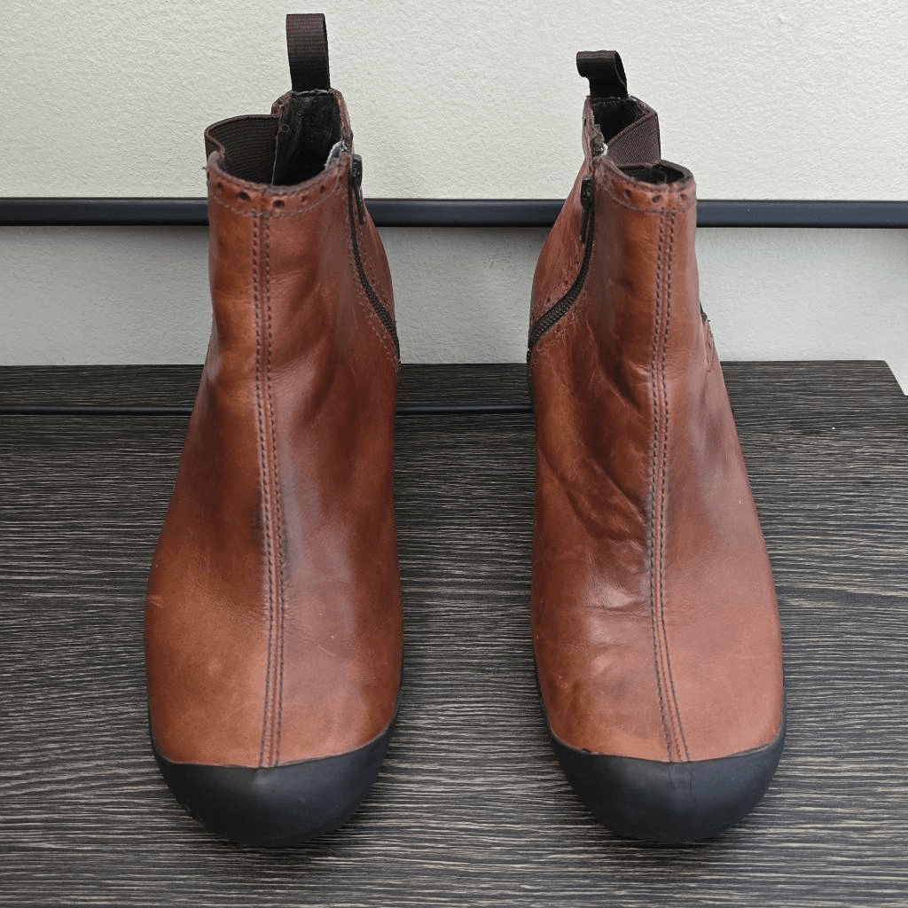 Merrell Plaza Mid Saddle Tan Leather Chelsea Waterproof Performance Ankle  Side Z