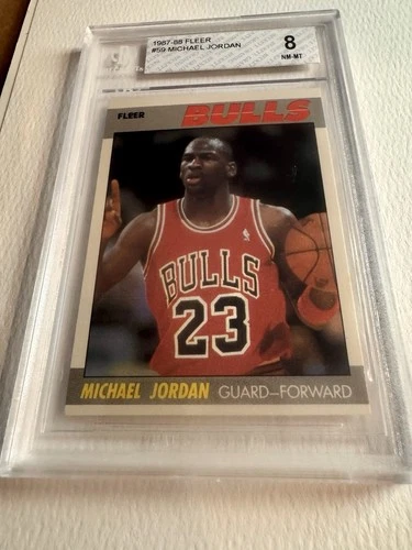 Fleer 1987-88 Michael Jordan #59 Chicago Bulls BGS 8 NBA Basketball Card