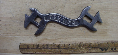 Antique Deering 6-Way ''S'' Multi-Wrench,7-5/16'',Implement Farm,Tractor,Barn,XLINT