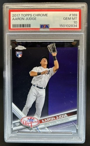2017 Topps Chrome Aaron Judge RC Rookie #169 Yankees PSA 10 GEM MINT