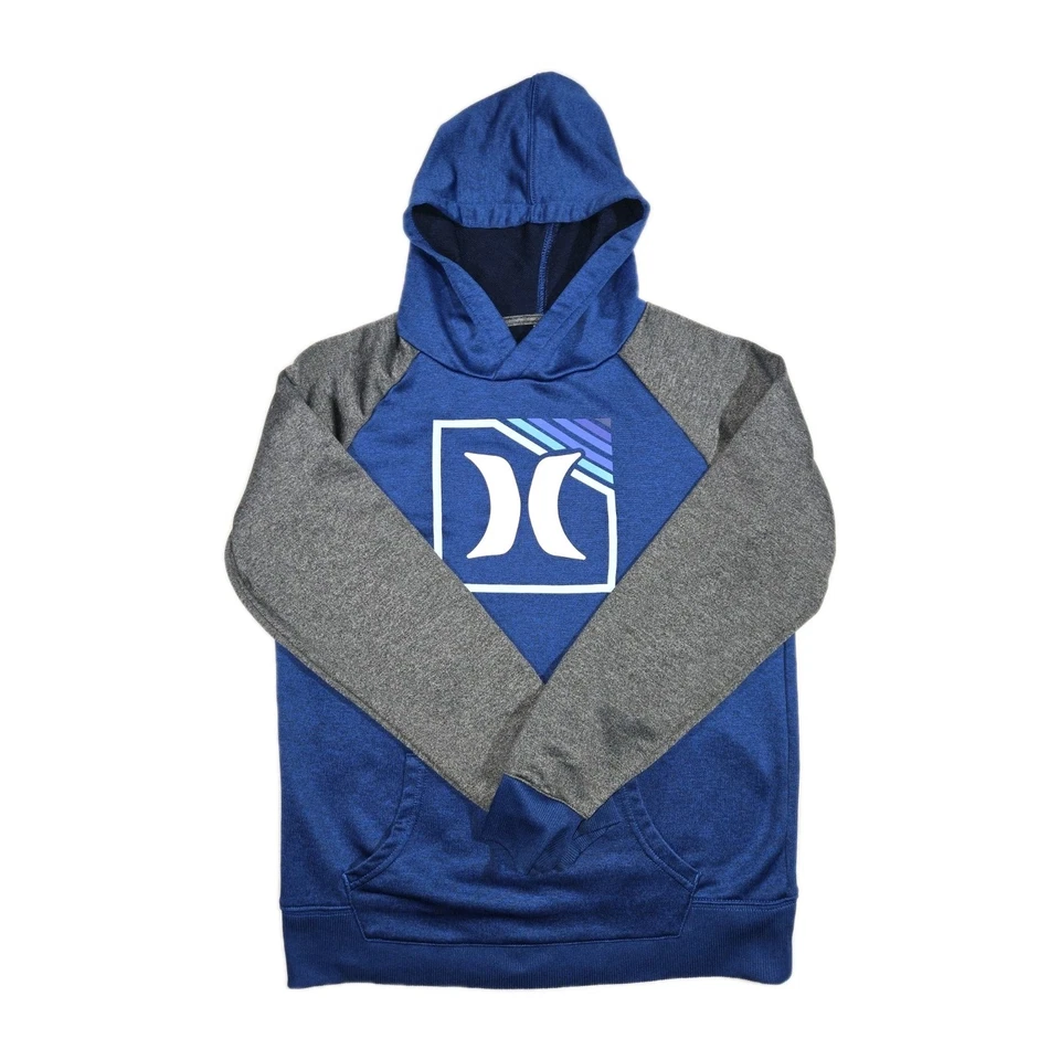 Pulôver masculino Hurley com capuz grande 14/16 azul  - Imagem 2 de 4