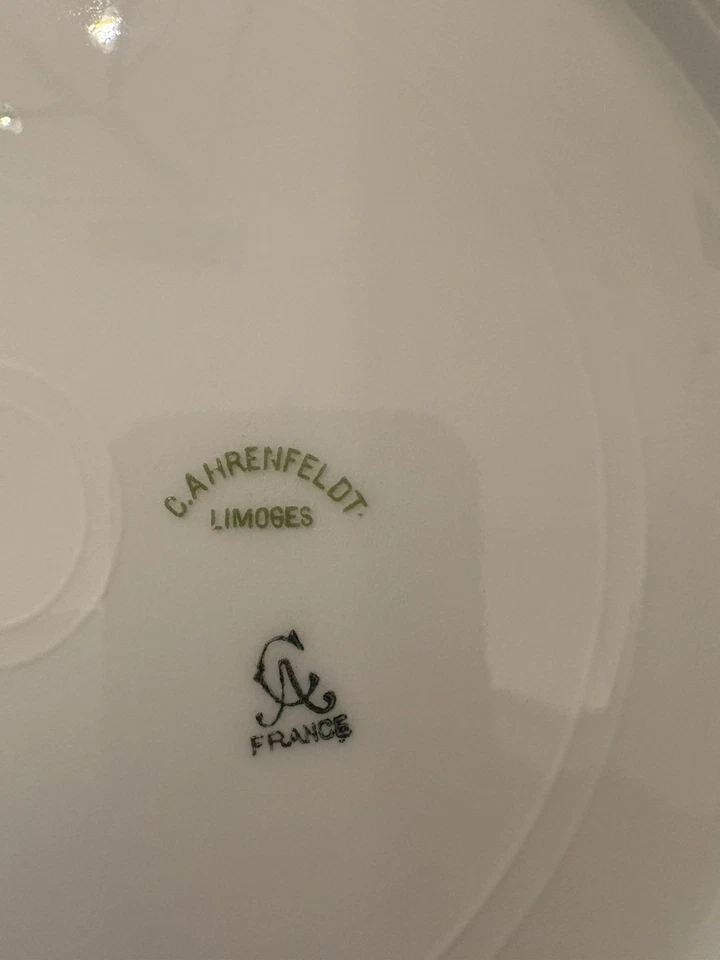 Set Of 7 Antique Vintage C. Ahrenfeldt Limoges France Dinner Plates 9.5” - Image 2 of 4