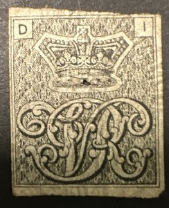 QV Revenue Impressed Duty Cypher Seal Imperial Crown VR lettered DI