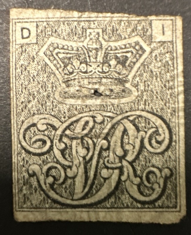 QV Revenue Impressed Duty Cypher Seal Imperial Crown VR lettered DI