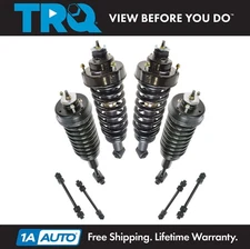 TRQ 8 pc Front Rear Suspension Kit Strut Spring Assemblies Sway Bar End Links