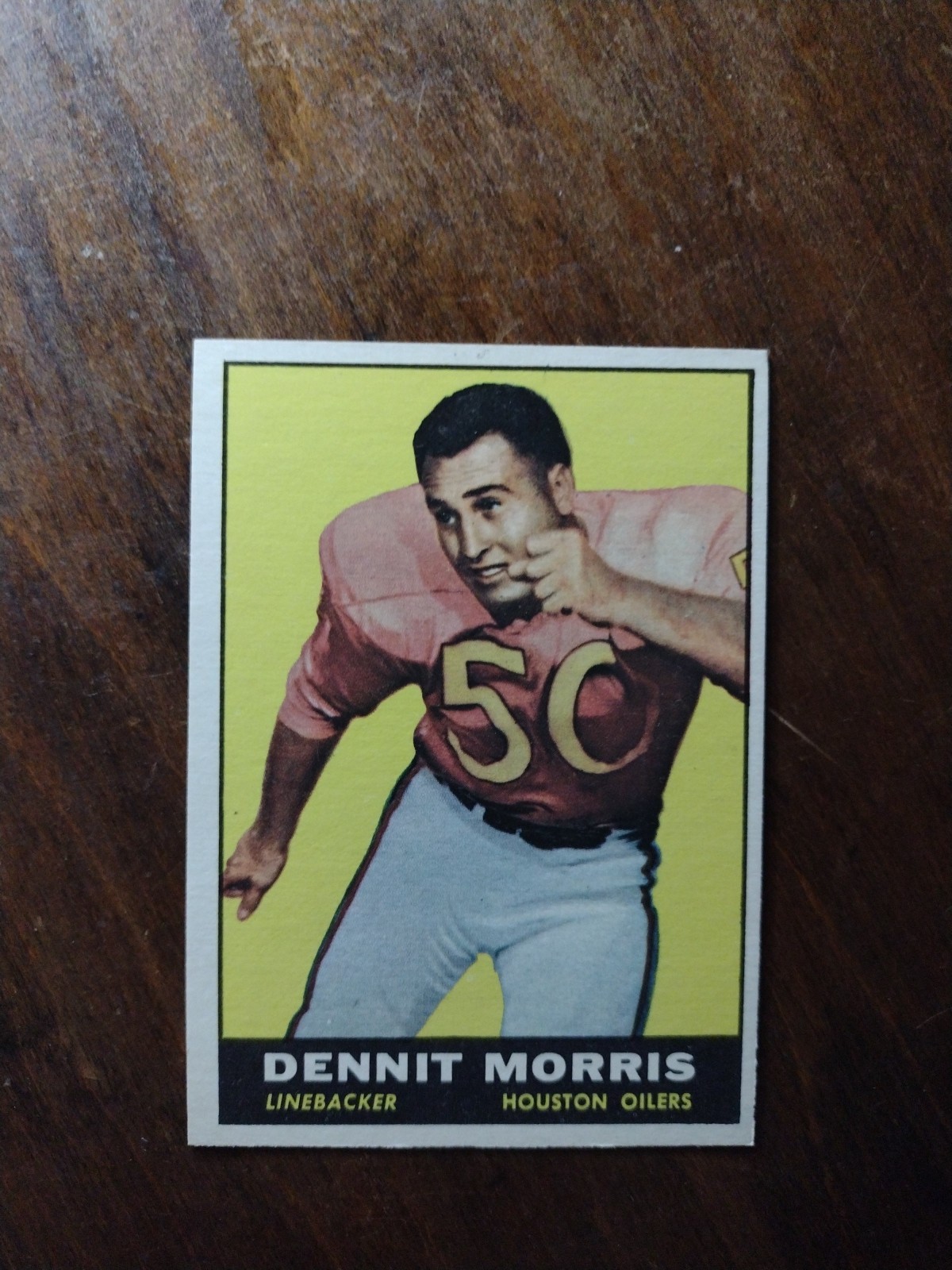 1961 Topps Football #147 Dennit Morris RC Houston Oilers NRMT