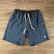 Vuori Kore Shorts Mens Medium Blue Lined Performance V302 Athletic Drawstring