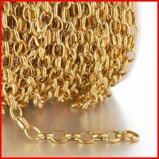 1M Stainless Steel Chain Gold Necklace Bracelet DIY Jewelry Making Link Chain