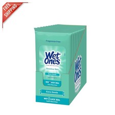 Hypoallergenic Hand  Face Wipes for Sensitive Skin - Pack of 10 Travel Size