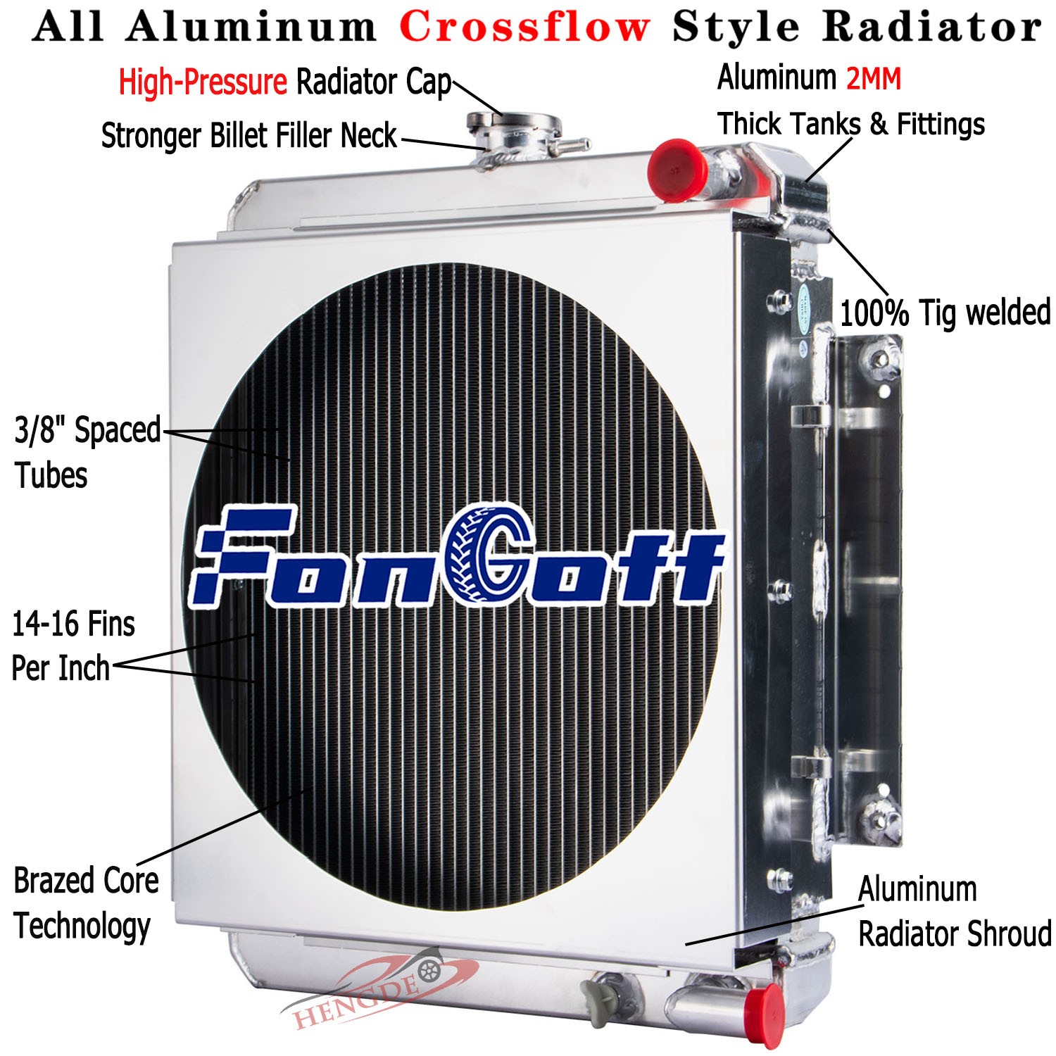 3 Row 52mm Radiator Fit Mustang 920 930 930A 940 Owatonna 920 930 940 420-35548