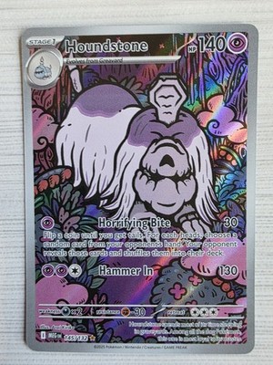 Houndstone 145/132 Illustration Rare Mega Evolution Pokemon Holo Near Mint