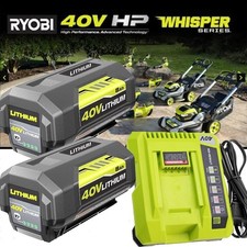 2Pack 8.0Ah Replacement for Ryobi 40V Lithium OP40602 Battery With LED / Charger