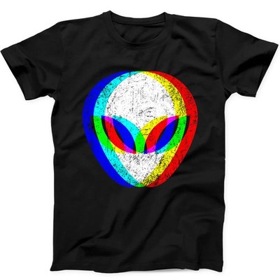 Alien Head Trippy Techno Rave Edm Music Funny T Shirt   389