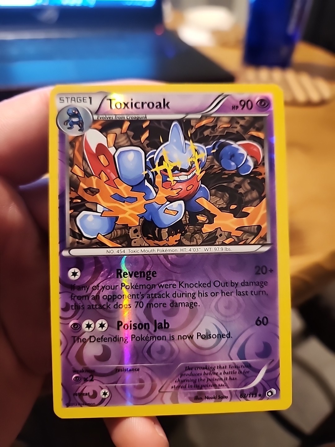 Toxicroak 63/113 Legendary Treasures Reverse Holo