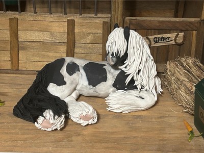 Polymer Clay Gypsy Vanner Horse Ooak