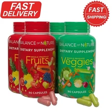 2 Pack, 180 Fruits and 180 Veggies Whole Food Supplement with Superfood