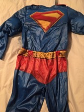 Toddler Boys DC SUPERMAN Muscle Costume Cape Size S 6/7 NWT