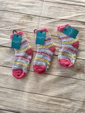 West Loop Kids Fuzzy Grip Socks Set of 3 Multicolor Size 4  8.5
