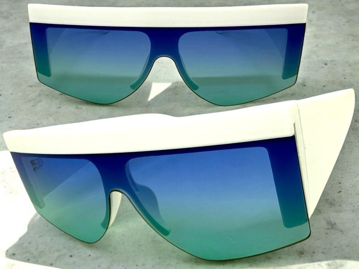 Blue candy clear lens square big oversized sunglasses rave party costume Amazon.com: Geopty 10 Pack Colorful Party Sunglasses for  main image 4