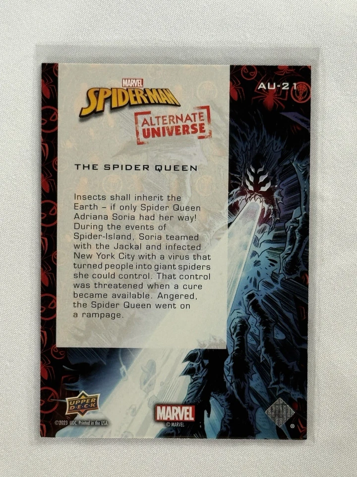 2023 Upper Deck Marvel Spider-Man Universo Alternativo AU-21 La Reina Araña/499 Foto 3 de 3