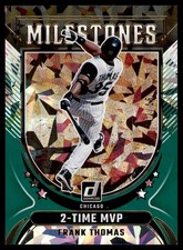 2024 Panini Donruss Milestones Green Cracked Ice Frank Thomas #12 White Sox /15