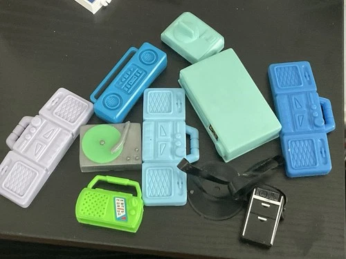 Lot #2   Vintage Barbie Radios, Record Players, Cassette Player