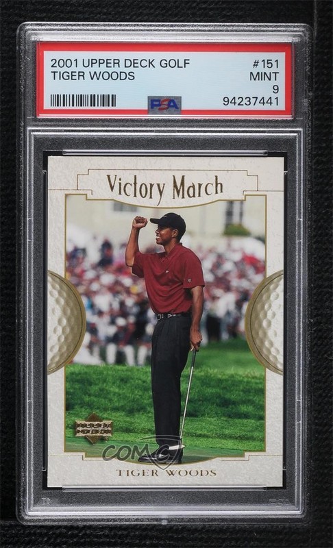 2001 Upper Deck Victory March Tiger Woods #151 PSA 9 MINT Rookie RC 8uc
