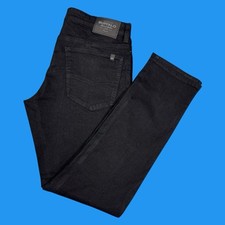 Buffalo David Bitton Jeans Mens Sz 34x32 Ash Slim Straight Stretch Black Denim