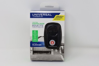 New Chamberlain KLIK5U-BK2 Clicker  2-Button Garage Door Remote 800 Feet Range