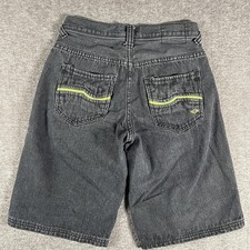 Enyce Denim Shorts Mens 30 Black Relaxed Sean Combs Baggy Y2K Hip Hop Streetwear