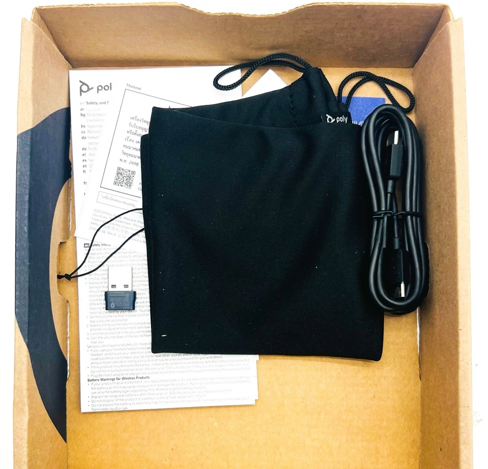 Poly Voyager 4320 UC Wireless Bluetooth Headset‎ Plantronics W/ USB-A Receiver - Image 3 of 4