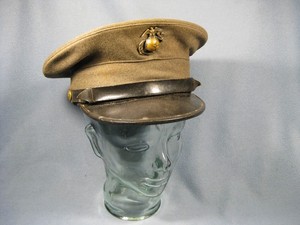 Vintage Original WWII U.S.M.C. Enlisted Service Green Visor Cover